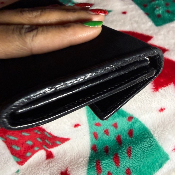 Fendi Black Leather Long Wallet with FF Logo Clasp - Picture 12 of 14